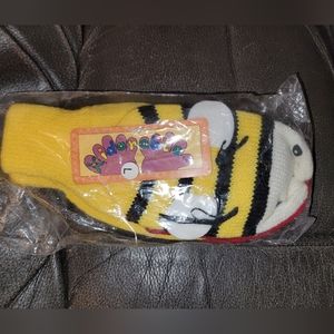 🆕️ Kidorable Yellow Black Striped Bumblebee Mittens Size Large 9 Years +